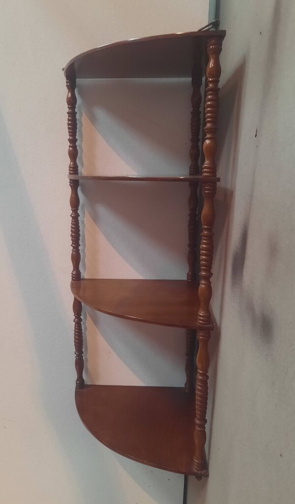 Etagere murale de coin à 4 plateaux