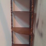 Corner wall shelf with 4 tiers