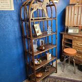 Étagère en rotin vintage