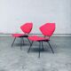 Set of Mid-Century Modern Low Side Chairs, Italy, 1950s