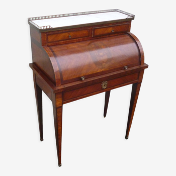 Louis XVI style marquetry cylinder desk
