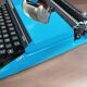 Sperry Remington 1020 deep blue typewriter Perfect condition