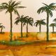 Tableau signé paysage Egypte « Lever de soleil sur le Nil »