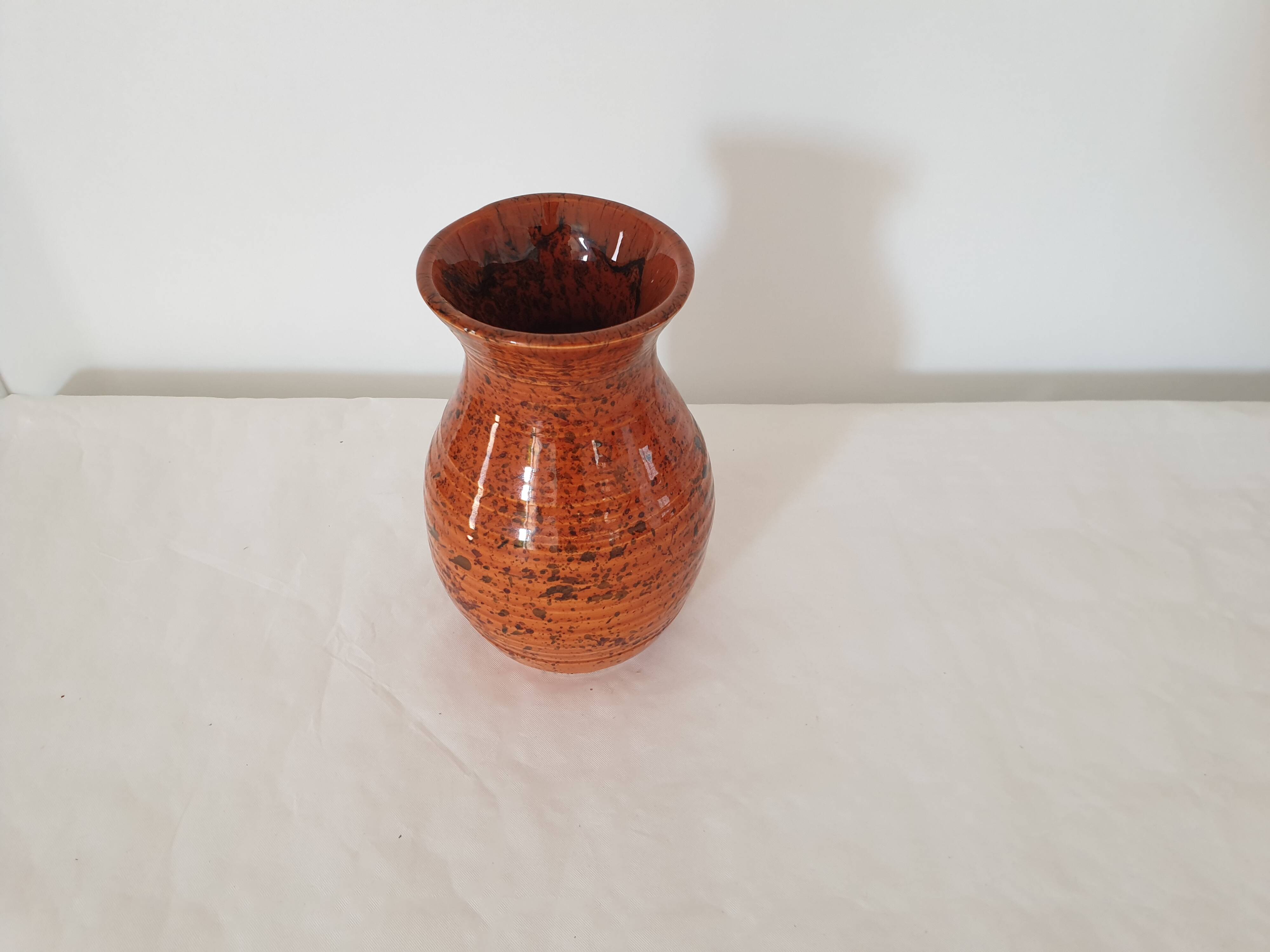 Ceramic vase signed Elisa Ponthet ? Elisa Pontet ? - Height 18.5cm