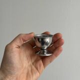 6 vintage stainless steel egg cups