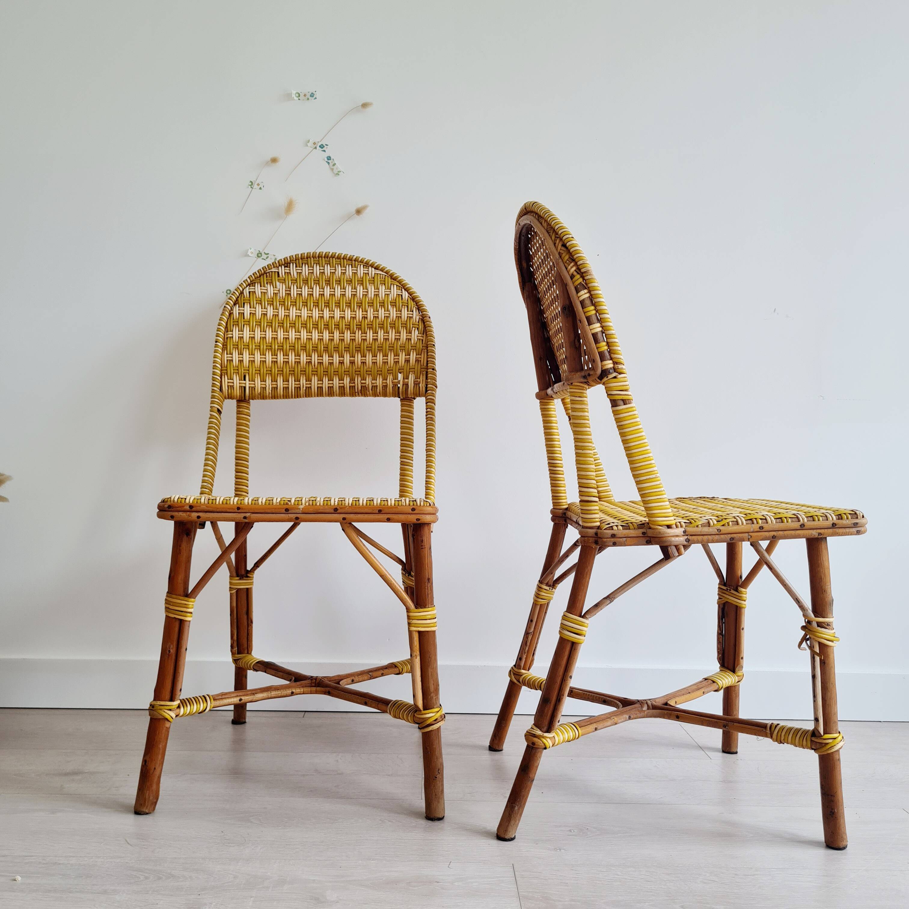 Rattan bistro chairs