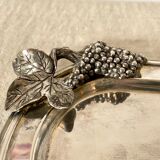 Serving dish foie gras silver metal