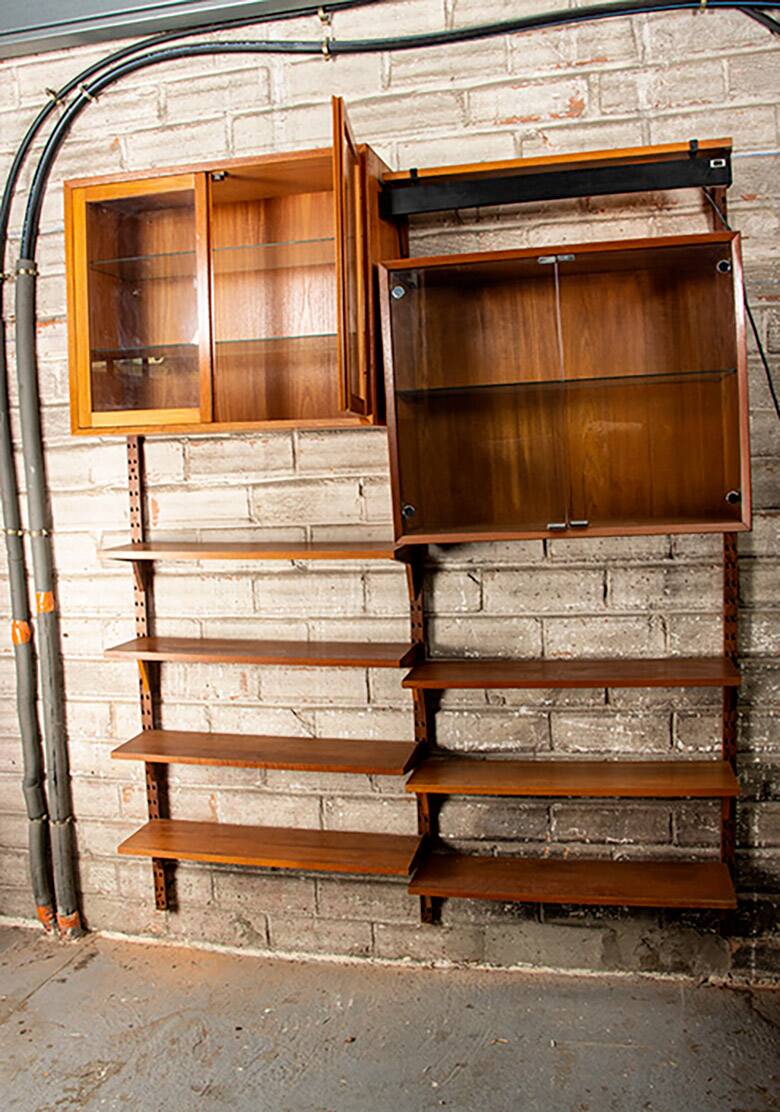 A Danish modular teak shelf, Poul Cadovius for Cado 1960 - 160 cm.