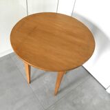 Wooden pedestal table from the 80s spindle legs