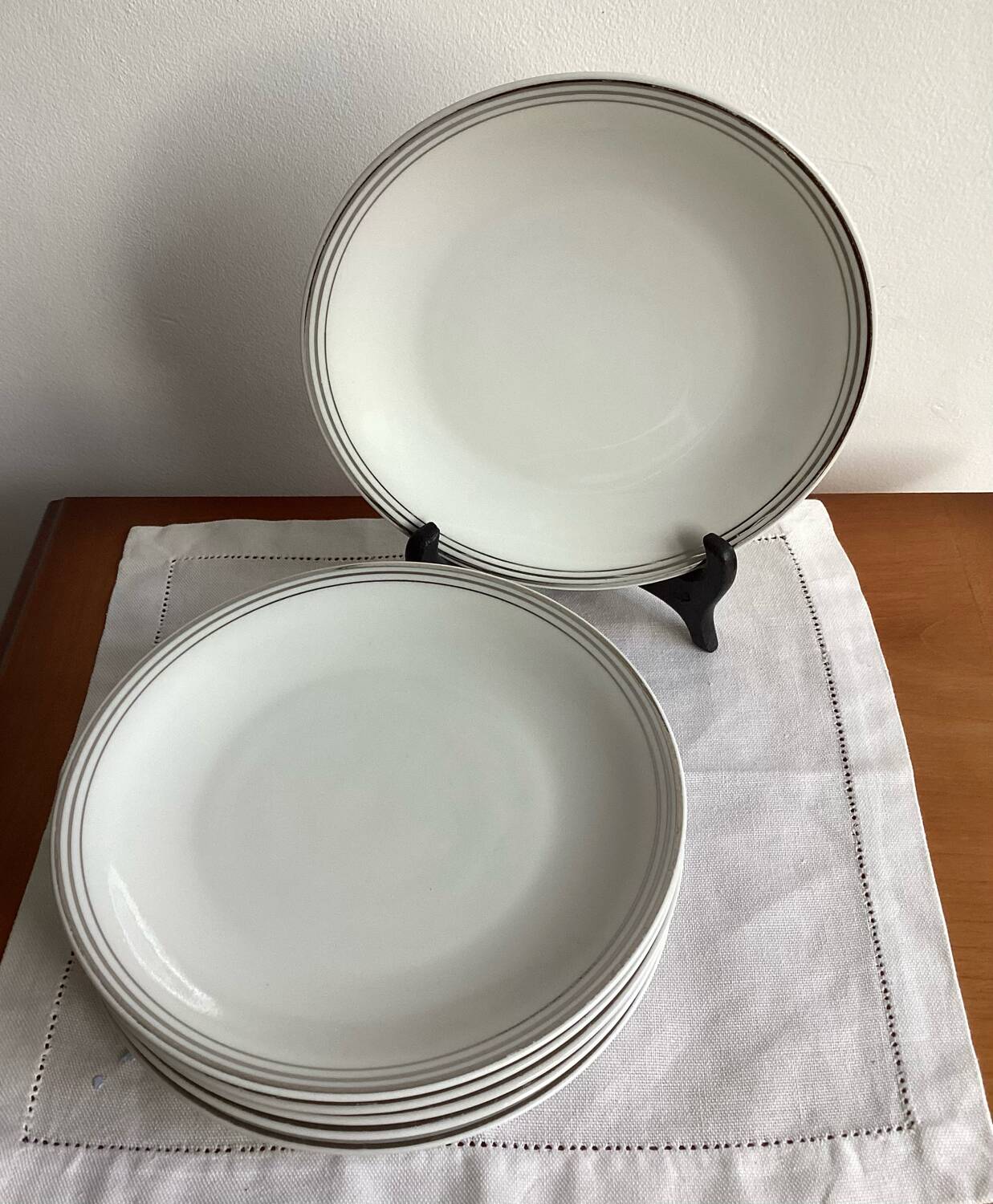 Lot 6 assiettes porcelaine Ch. Ahrenfeldt
