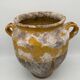 Old yellow glazed terracotta confit pot 19th century France
