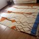 Handwoven Moroccan rug - Beni Ouarain style - orange pattern - wool - 280 x 190 cm