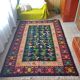 Tapis Oltenian floral, tissé à la main, Roumanie