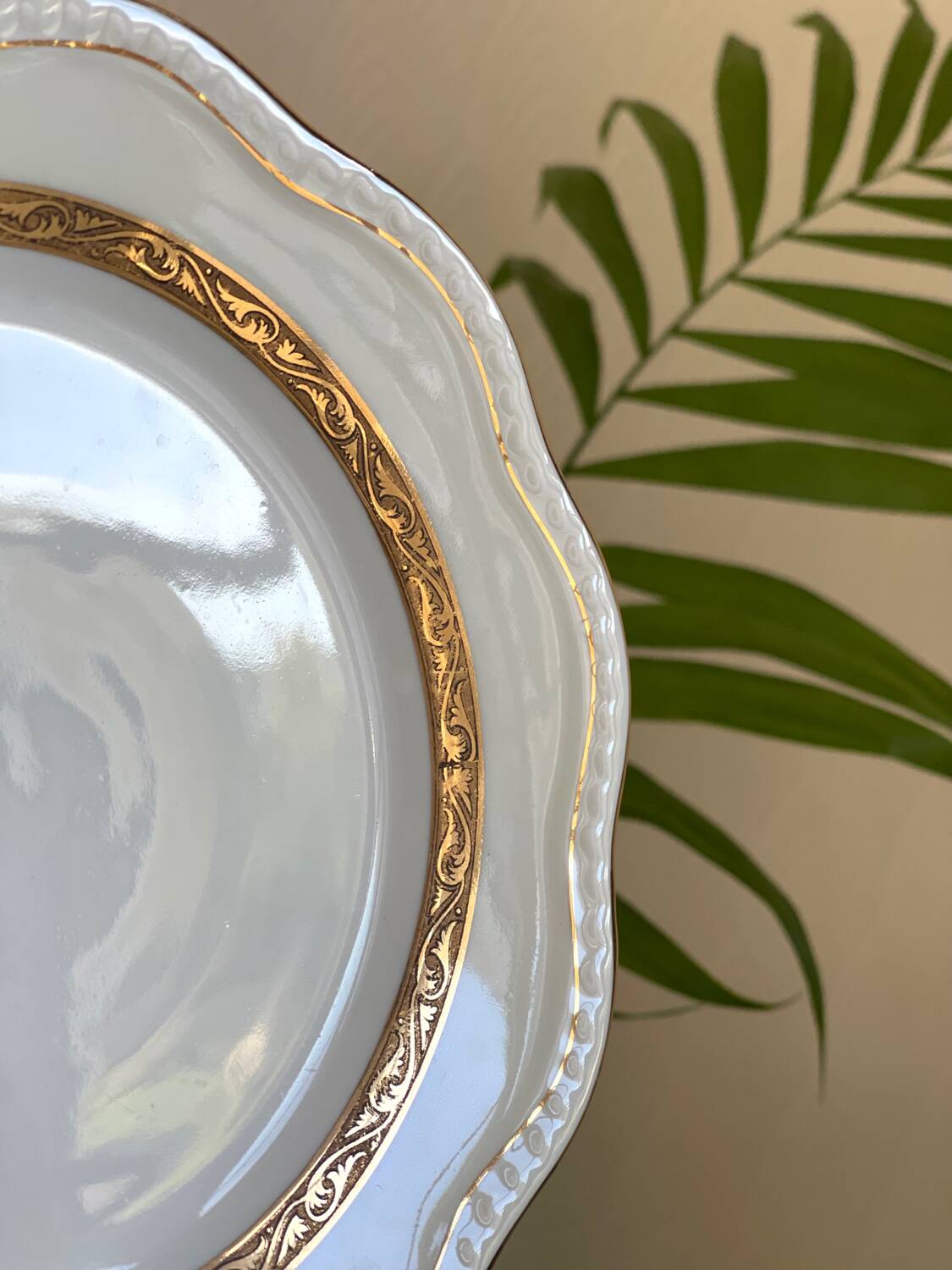 4 Nardon Lafarge porcelain dessert plates