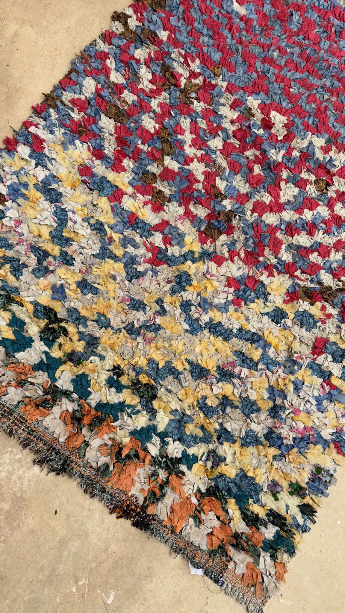 Tapis Berbère Boucherouite coloré - 99 x 160 cm
