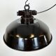 Industrial black enamel factory pendant lamp, 1950s