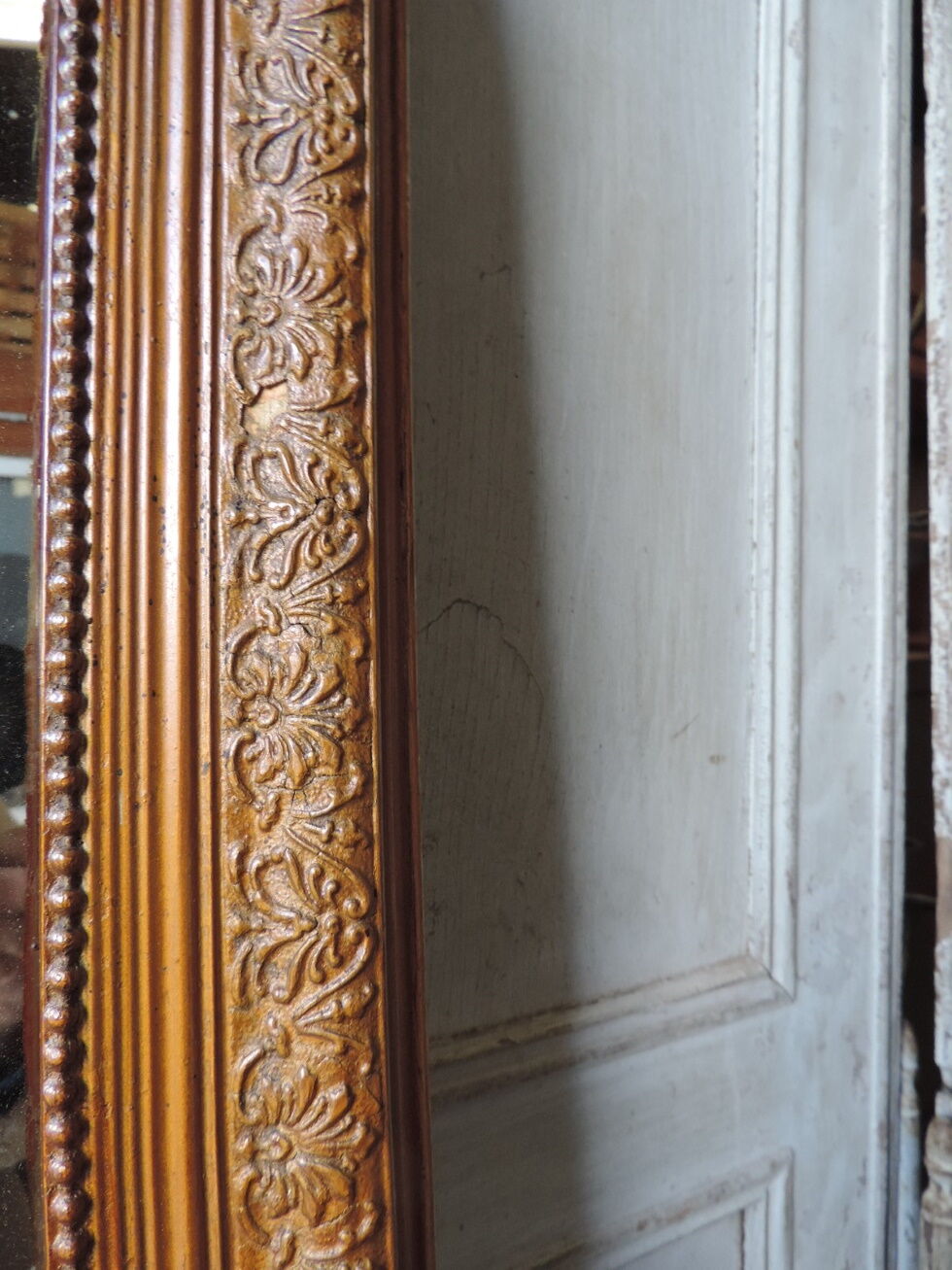 Golden mirror old 19th era