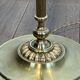 Reading Floor Lamp with Adjustable Arm in Gold Brass. French Work. Vers