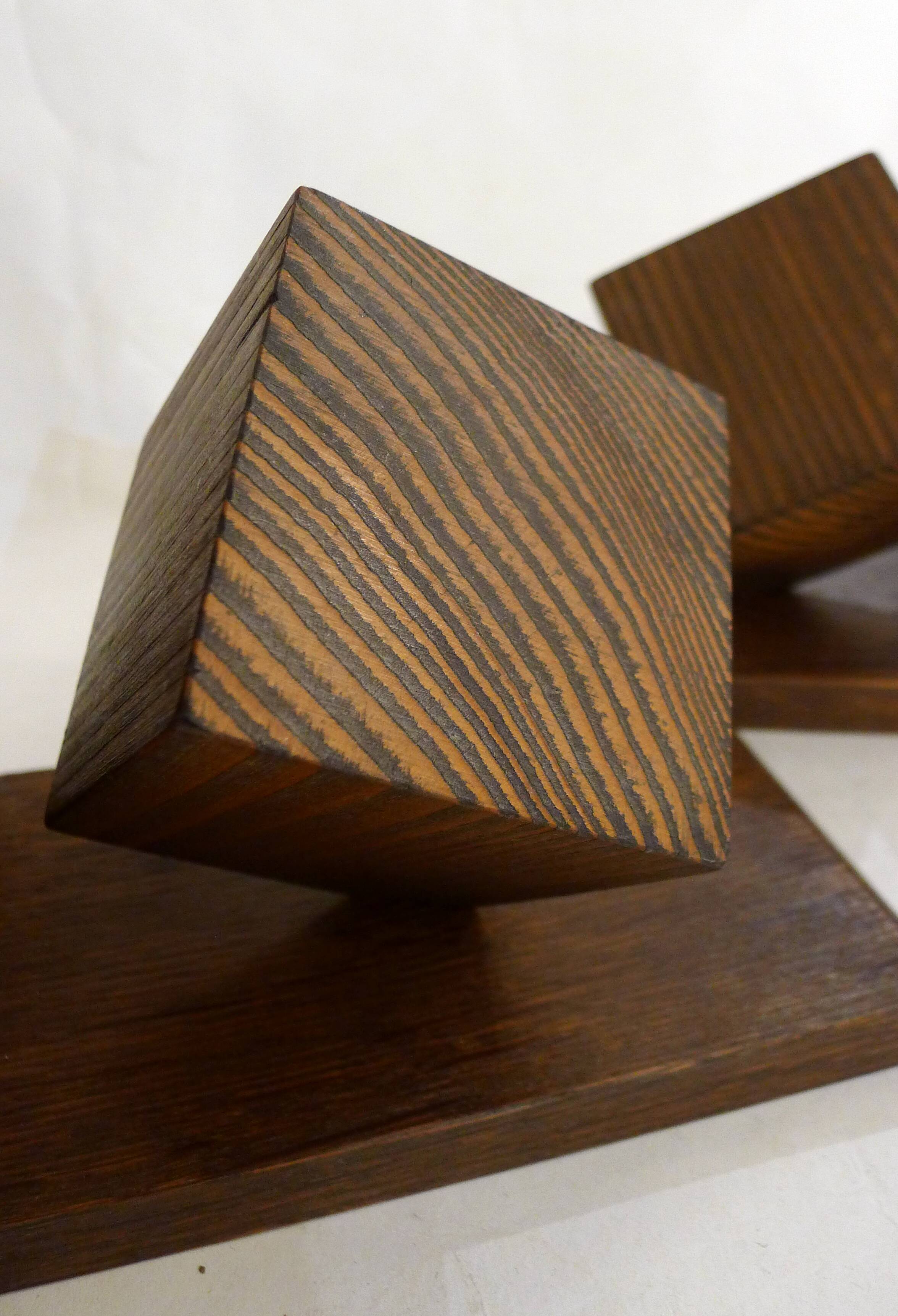 Paire de serres-livres Cubes