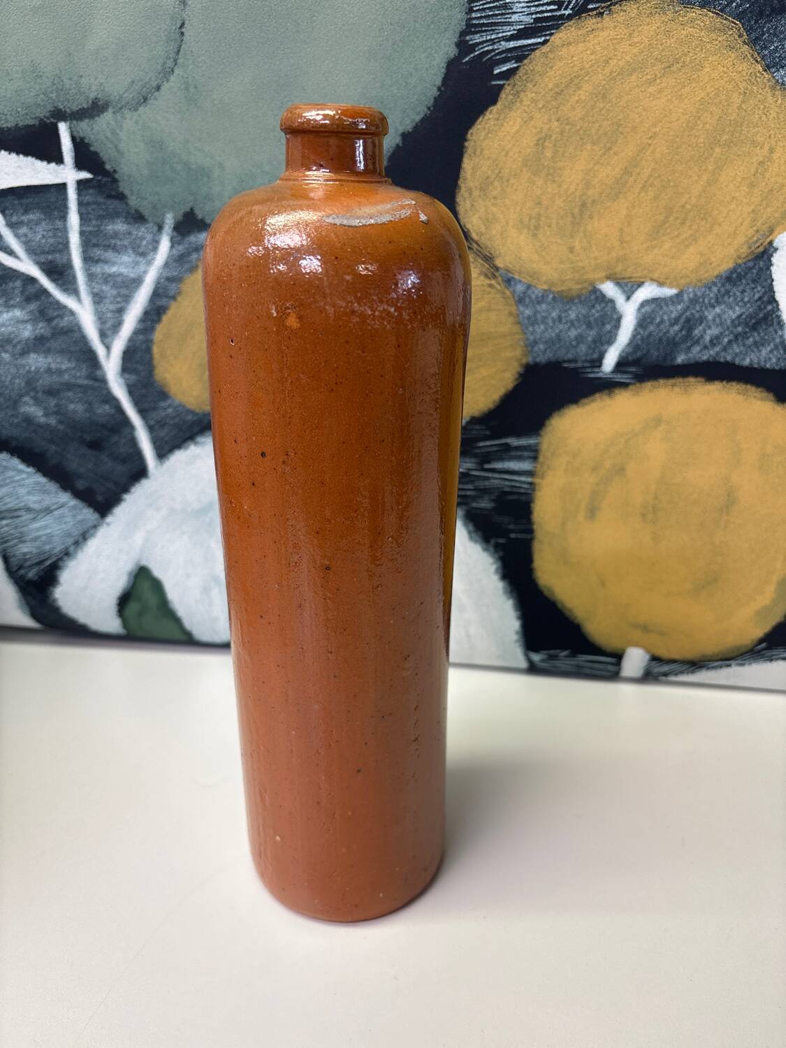 Antique glazed stoneware bottle