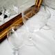 Set of 8 chiseled crystal digestive glasses