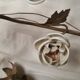 pair of wall lights brass bronze 1900 to 30 pink porcelain 45x28