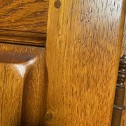 Artisanal buffet in solid oak, traditional assembly.