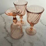 Set of 3 Rosaline stem glasses