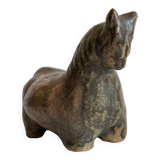 Brutalist ceramic zoomorphic horse shape