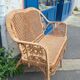Peacock rattan bench