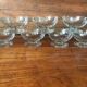 Set of eight engraved crystal champagne glasses