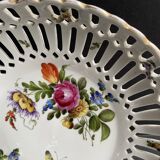 Openwork porcelain bowl with hand decoration – Von Schierholz manufactory in Plaue