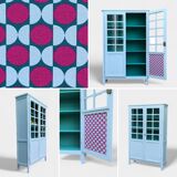 Vintage 1960s Parisian glass cabinet