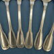 Set of 6 teaspoons in silver metal.