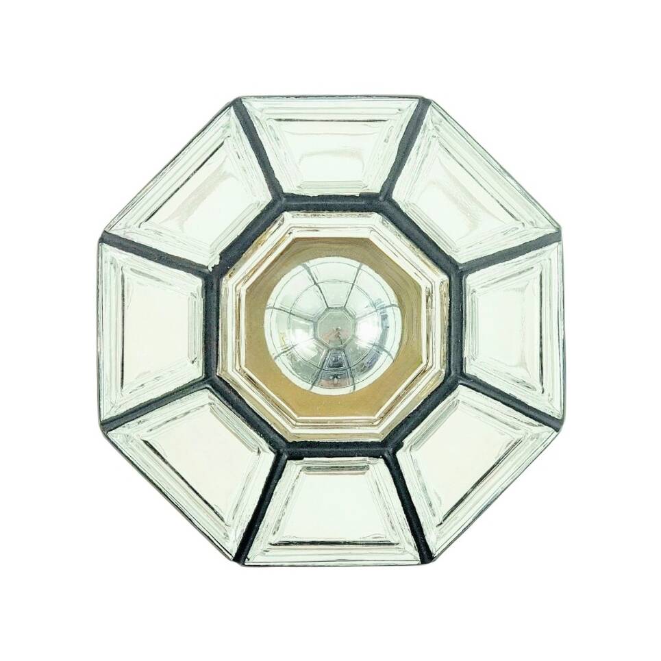 Plafonnier en verre de style mid-century de Limburg, Allemagne, années 1960/1970