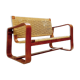 Italian Mid Century Modern Sofa in Wood and Rope
