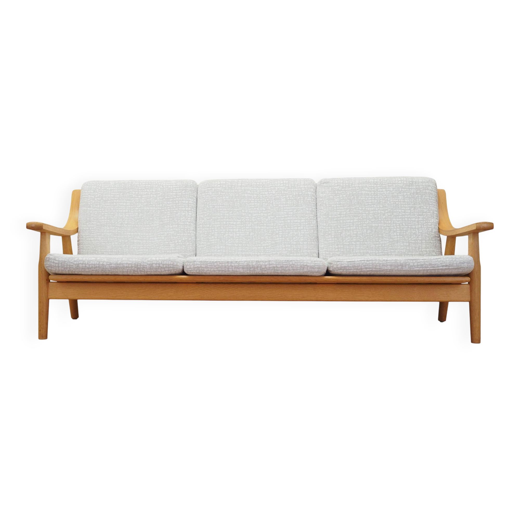 Oak sofa, Danish design, 1960s, designer: Hans J. Wegner, manufacturer: Get