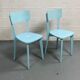 Paire de chaises bistro bleues