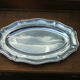 Plat ovale metal argente