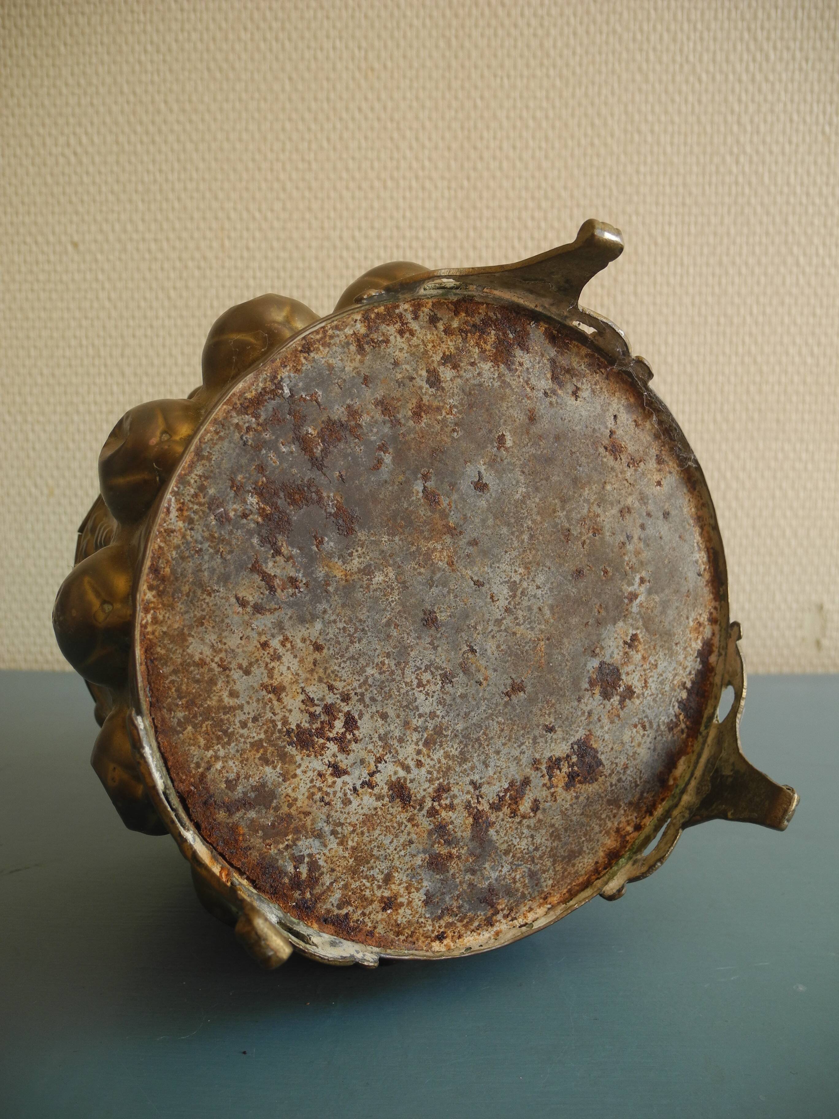 brass cache pot antique decorative planter flower pot