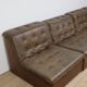 Vintage modular patchwork leather sofa, 1970s