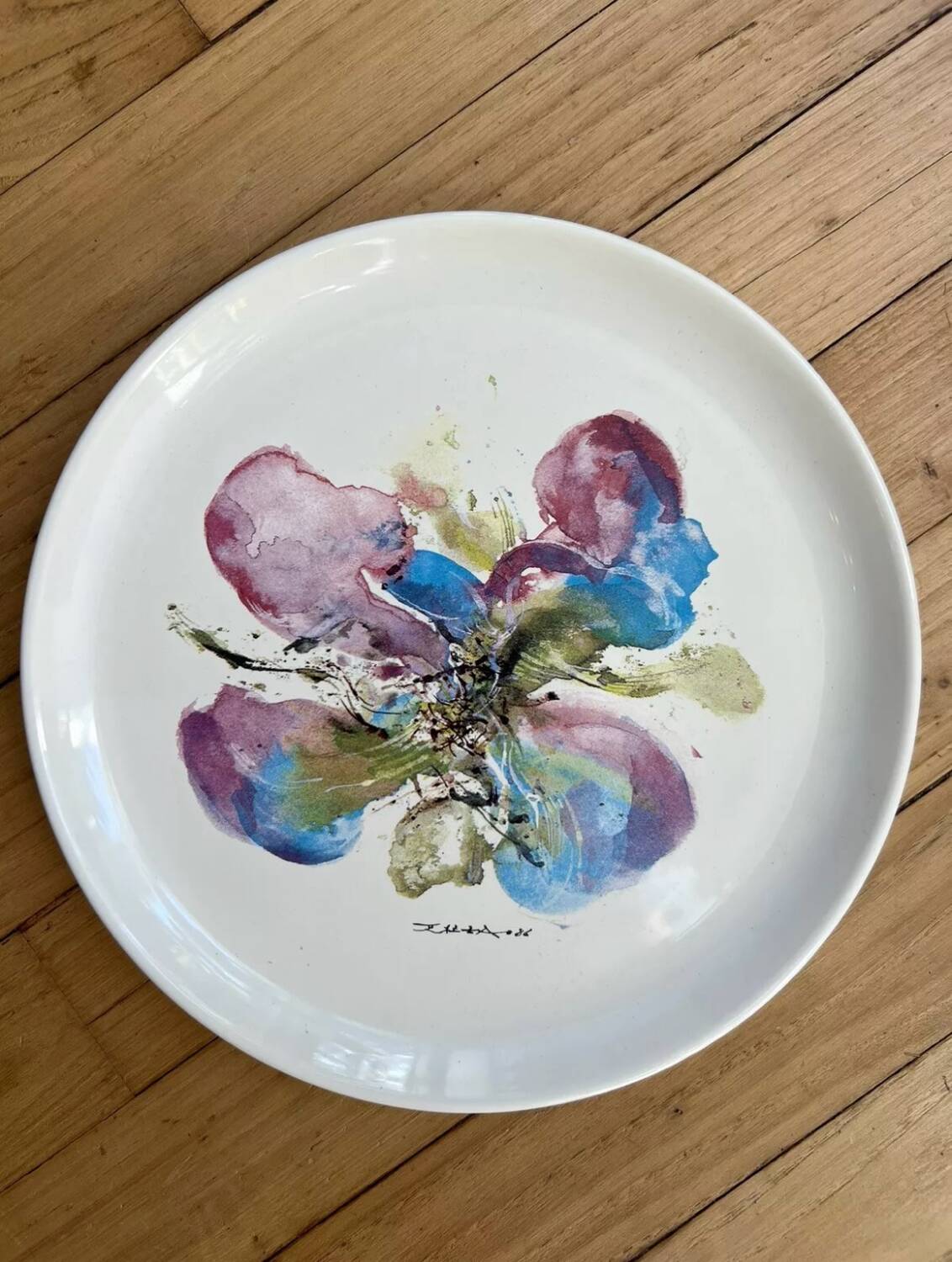 Zao wou ki porcelain plate orchid plate box set
