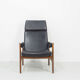 Vintage Dutch Teak High Back Chair, 1960s