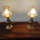 Paire de lampes rétro en laiton