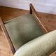 Fauteuil vintage en velours vert