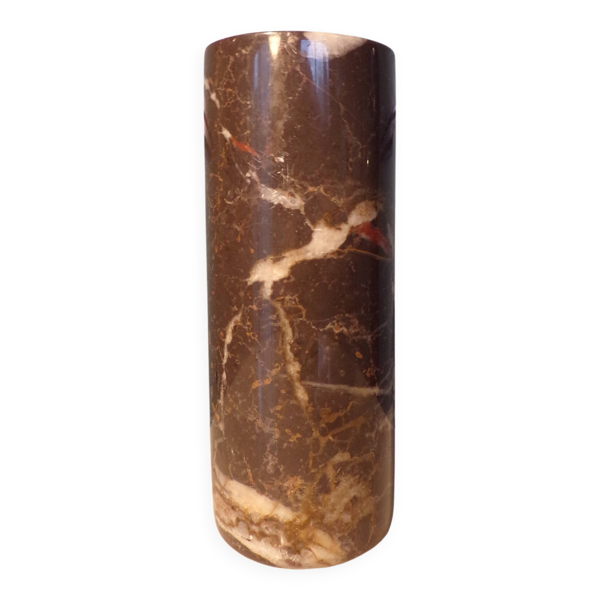 Carrara marble cylinder vase