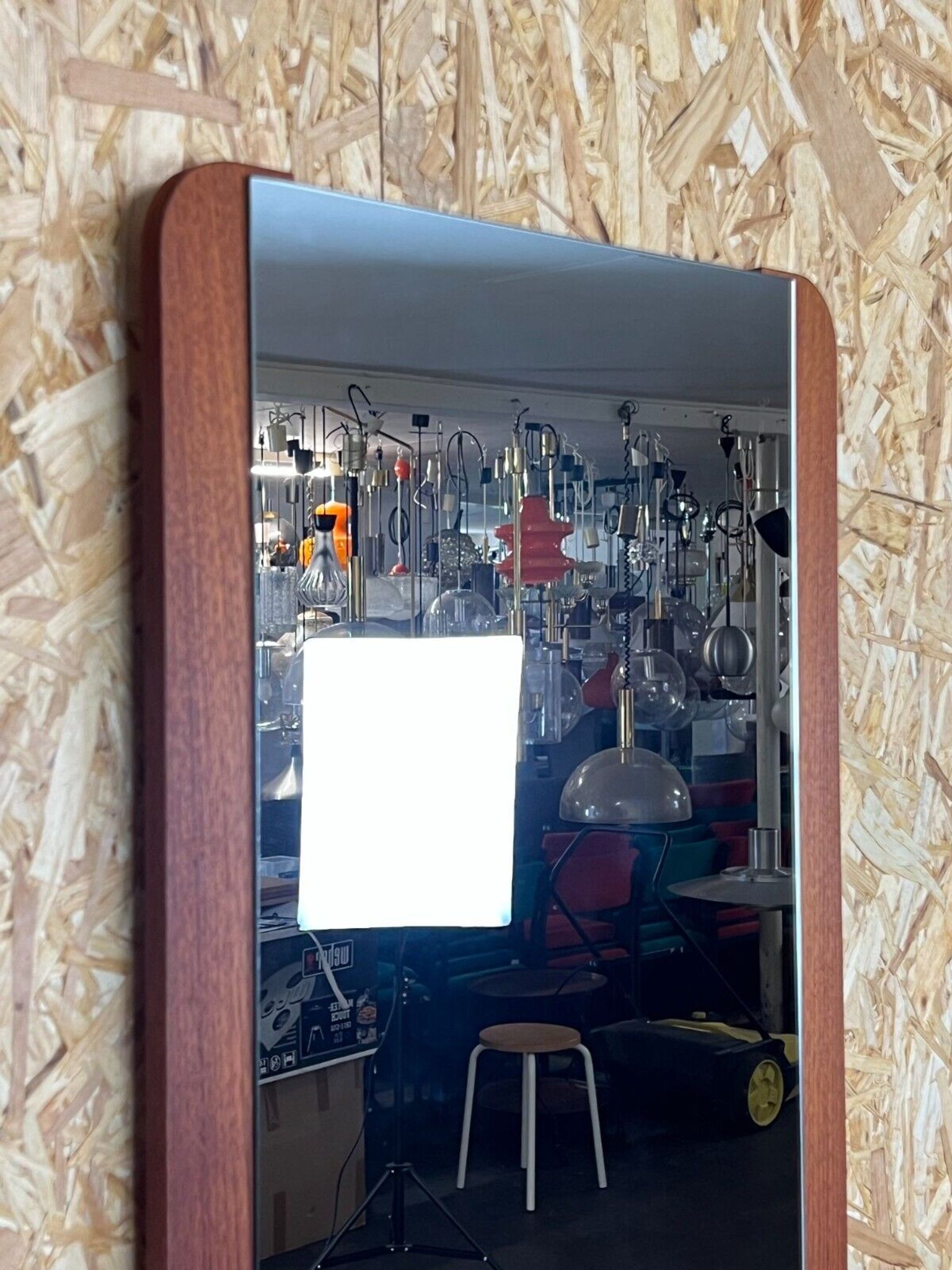60s 70s teak mirror
