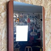 60s 70s teak mirror
