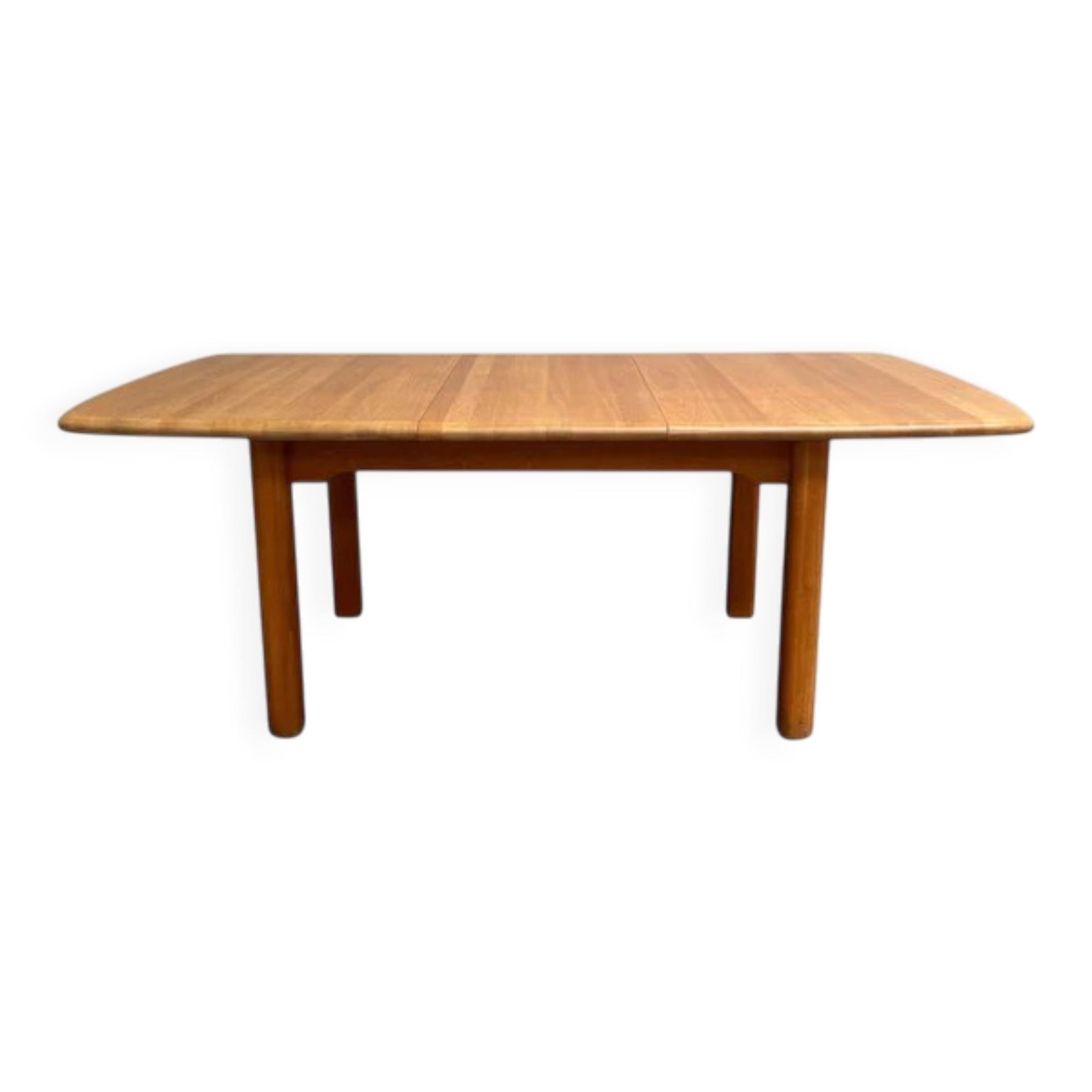 Large solid oak dining table by Wasa, 1990s