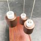 Triple cascade pendant lamp in copper and glass from the modern German space age of the mid-century by Staff, 1960s.